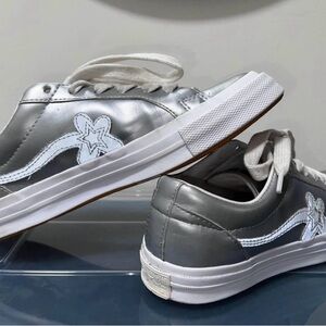 Rare Converse Golf Le Fleur 3M Silver Reflective Sneakers